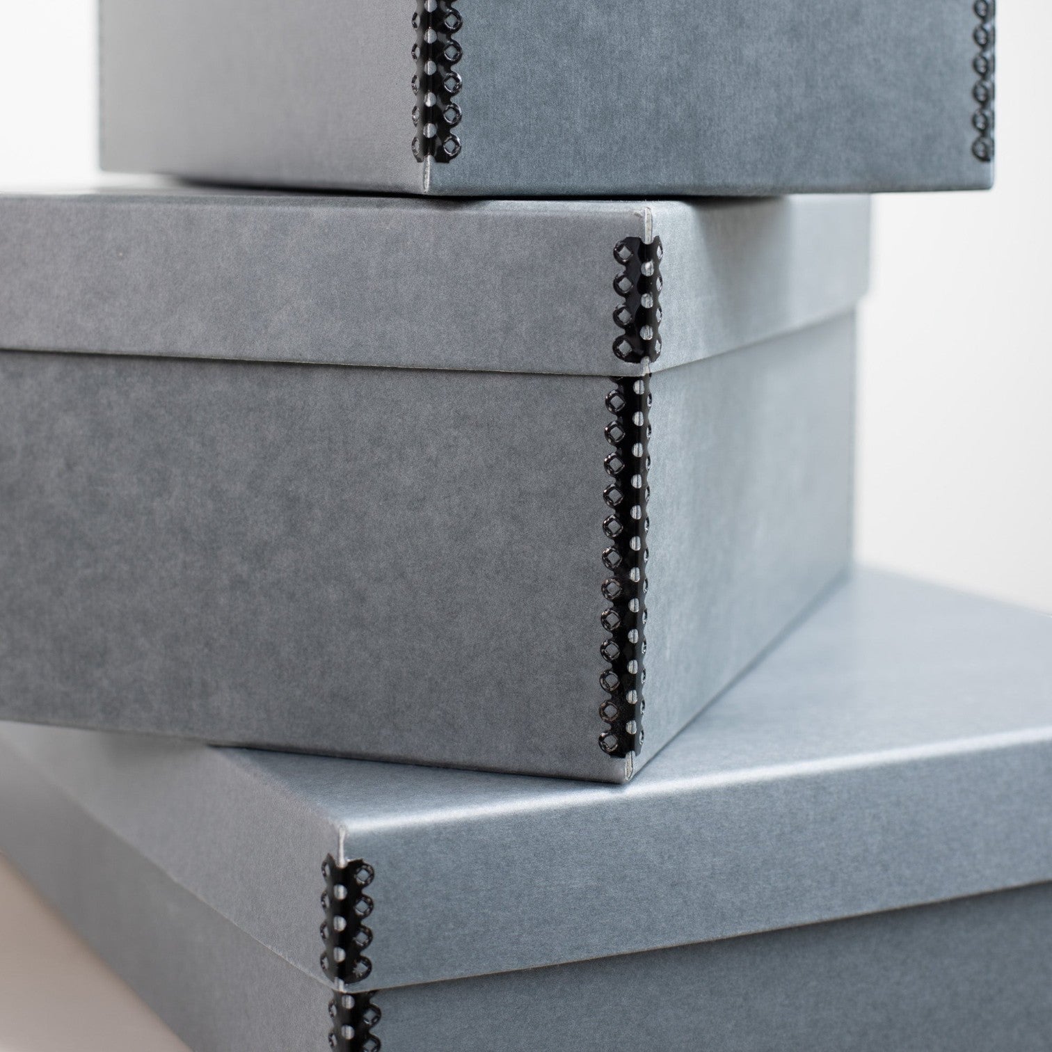 Kept Store acid-free high-heel shoe storage box in grey, archival-grade protection for stilettos and platforms.