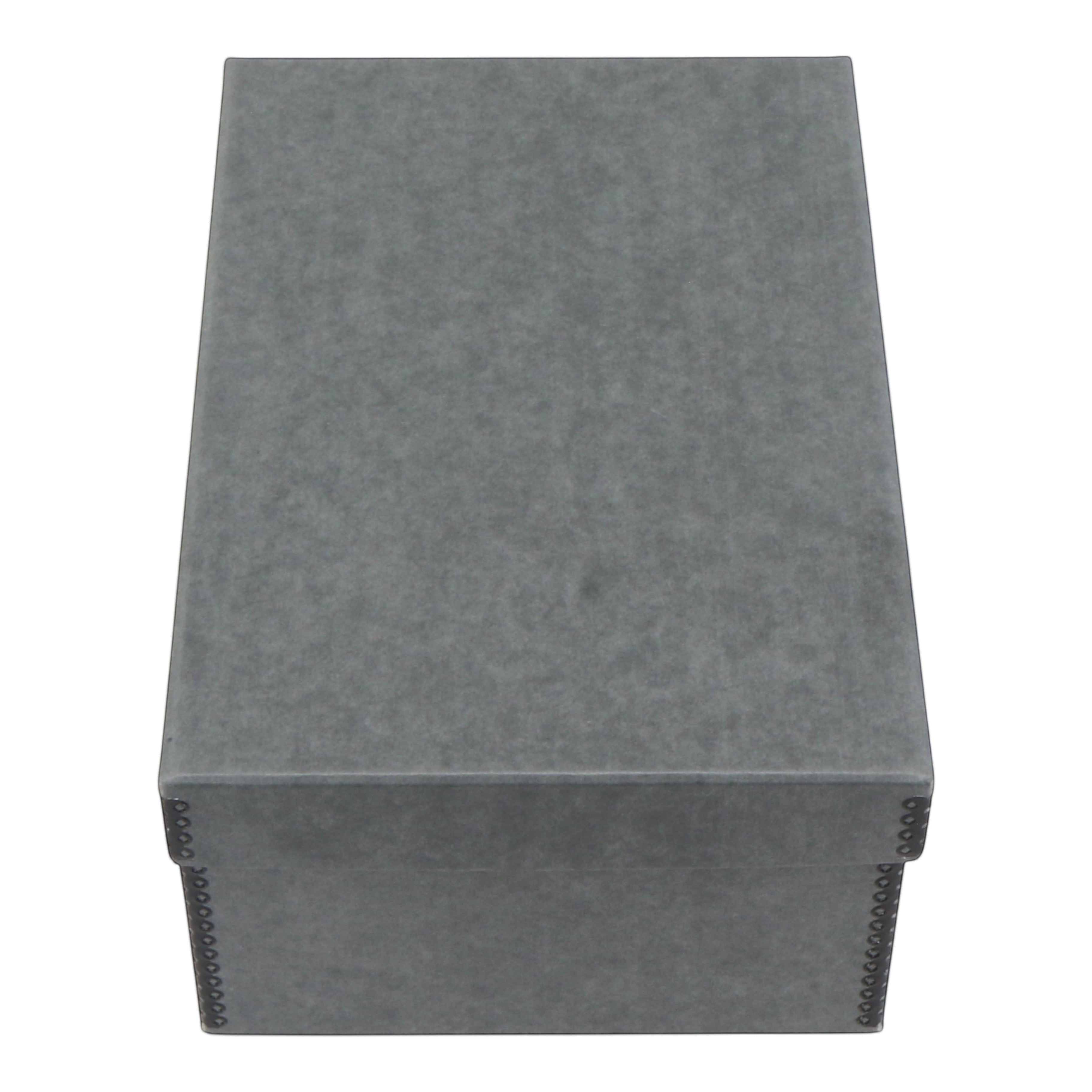 Kept Store acid-free grey shoe storage box made from archival-grade board for long-term footwear protection.
