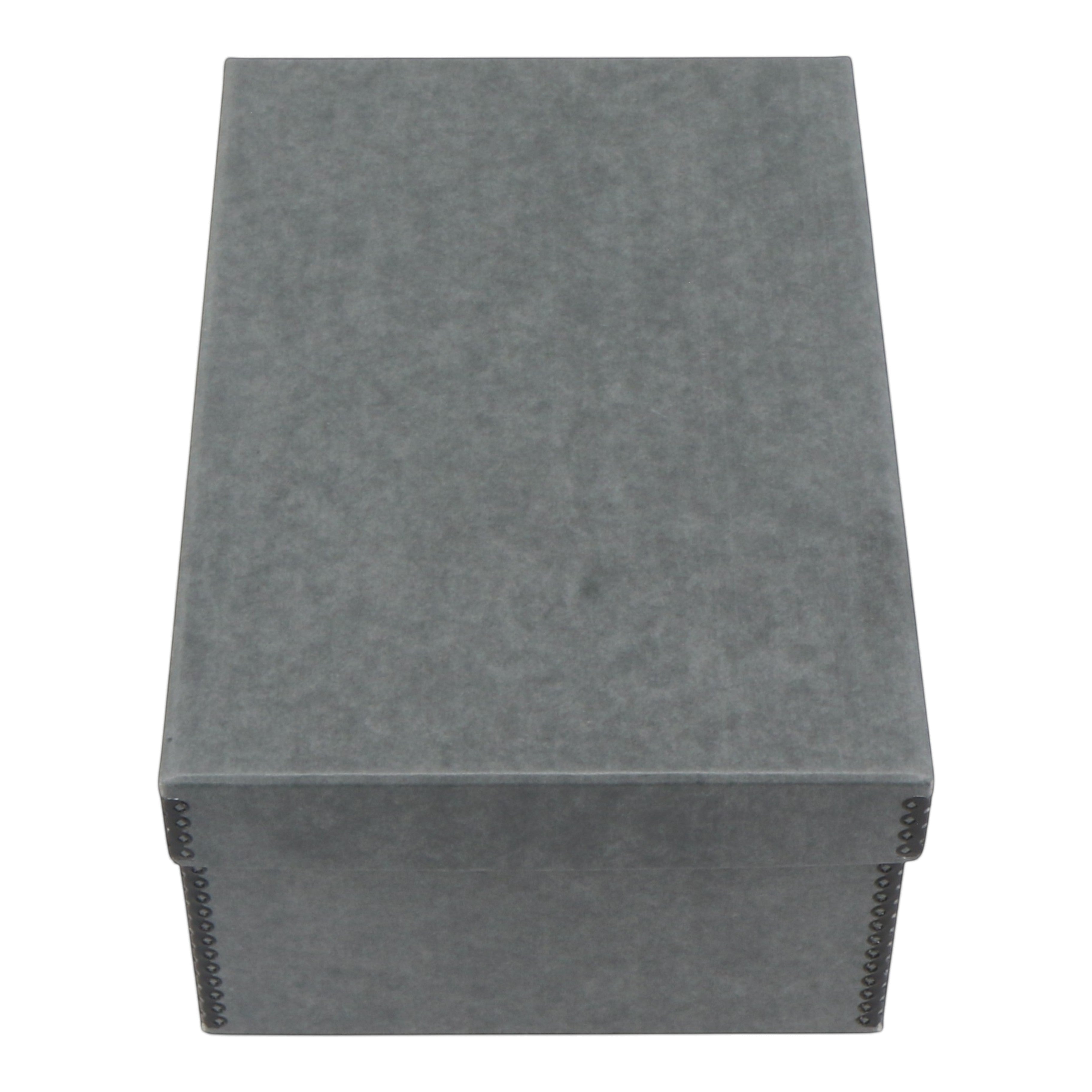 Kept Store acid-free grey shoe storage box made from archival-grade board for long-term footwear protection.
